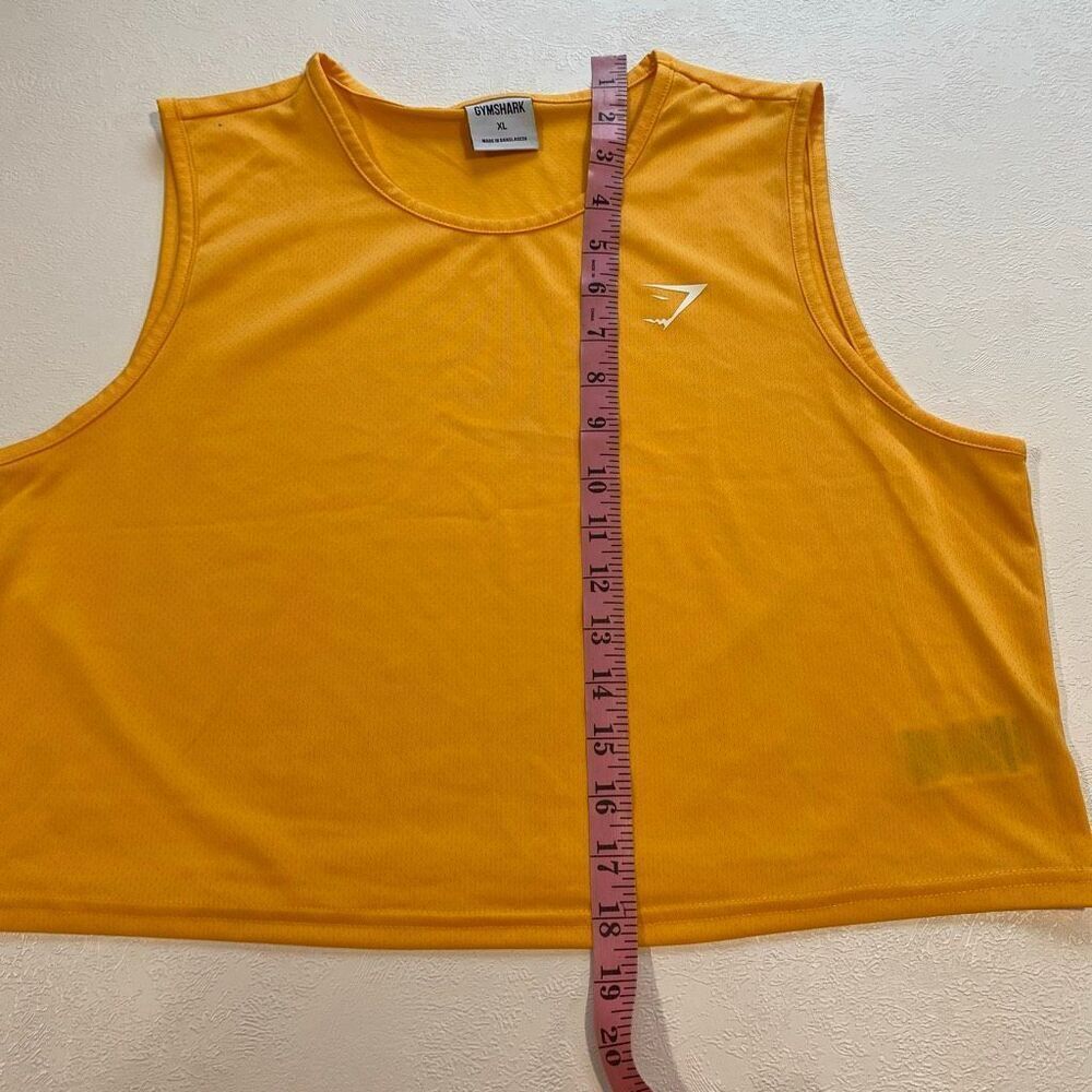 Gymshark Apricot Sleeveless Crop Tank Top Workout Gym Shirt Size XL - Picture 7 of 11